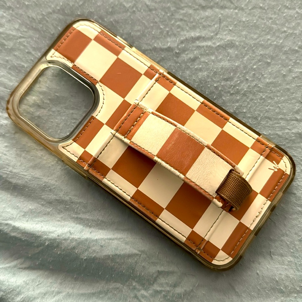 iPhone 15 Pro Max Chestnut Checks by Our Faux Farmhouse x Walli Cases